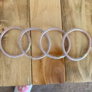 Plunder Design Fashion Jewelry Oralia Rose Gold Silicone Tube Bracelet set